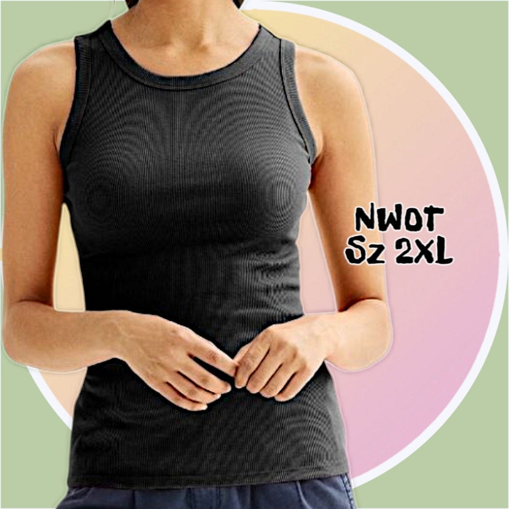 3/$25 $12 Ea NWOT Ribbed Crewneck Tank Top Various Colors (PPE) New Never Worn